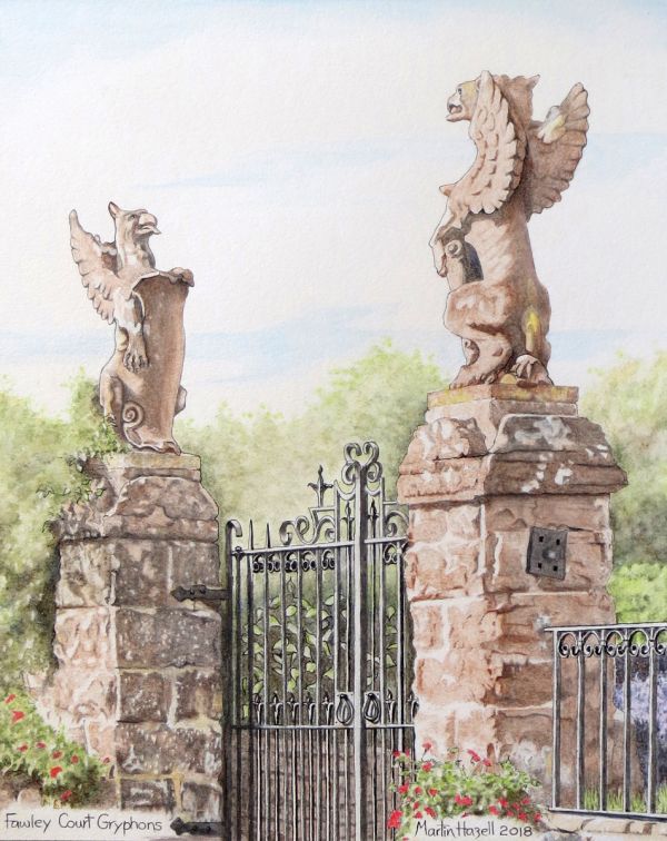 The Gryphons at Fawley Court, Herefordshire