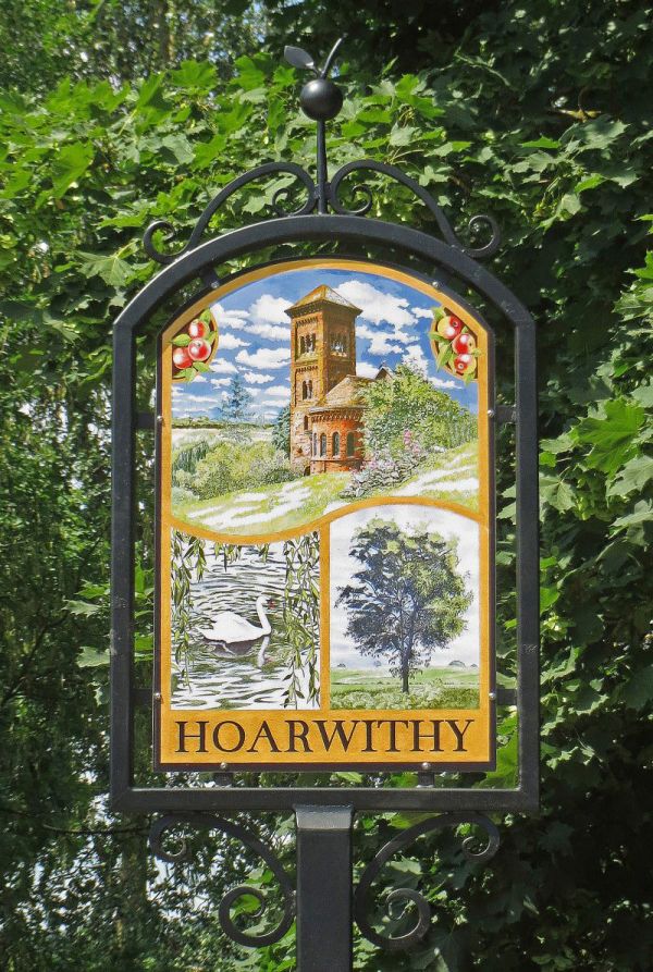 Hoarwithy Village Sign, Herefordshire